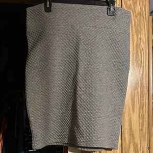 LuLaRoe Gray Quilted Pencil Skirt